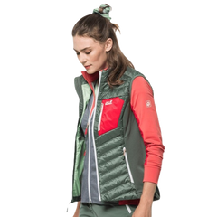 Jack Wolfskin Womens Routeburn Gilet - Hedge Green