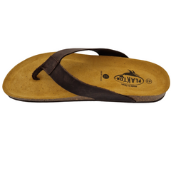 Plakton Beach Boy Men's Leather Flip Flop - Brown.3