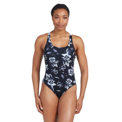 ZOGGS Juliet Ladies Actionback Swimming Costume - Black/White.2