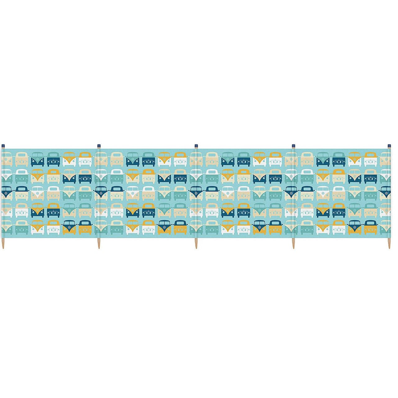 VW Volkswagen Campervan 5 Pole Beach Windbreak - Blue