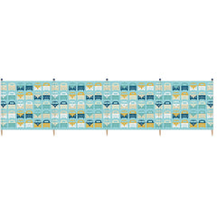 VW Volkswagen Campervan 5 Pole Beach Windbreak - Blue