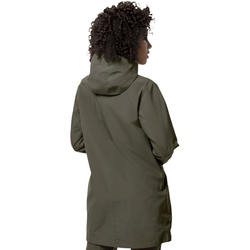 Jack Wolfskin JWP Pack & Go Long Women's Coat - Grape Leaf-Waterproof Jackets for Women-Outback Trading