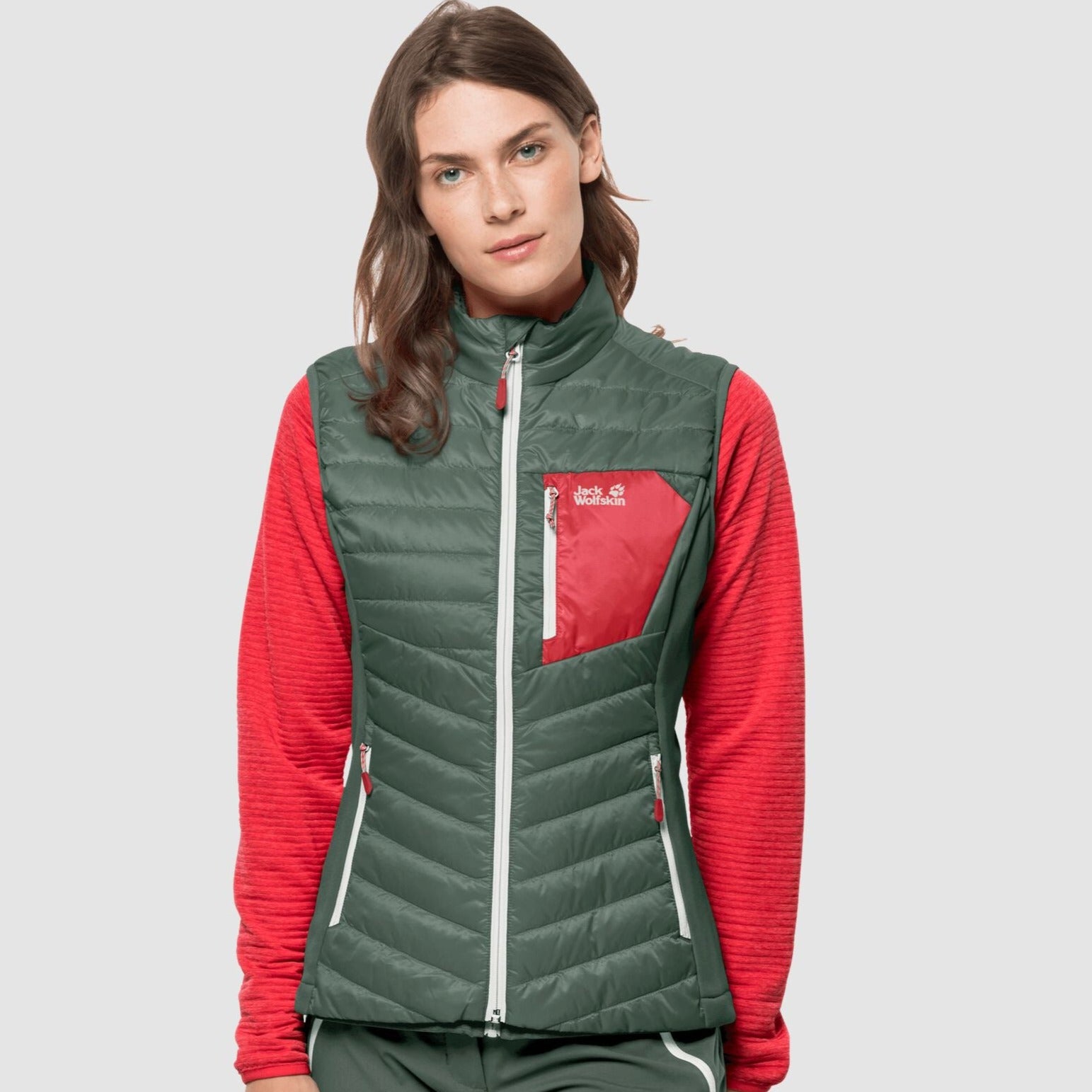 Jack Wolfskin Womens Routeburn Gilet Hedge Green XS Hedge Green