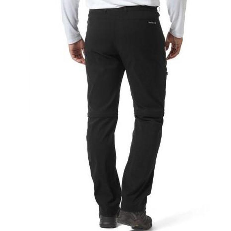 Craghoppers Men's Kiwi Pro Convertible Trousers - Black-Active Trousers-Outback Trading