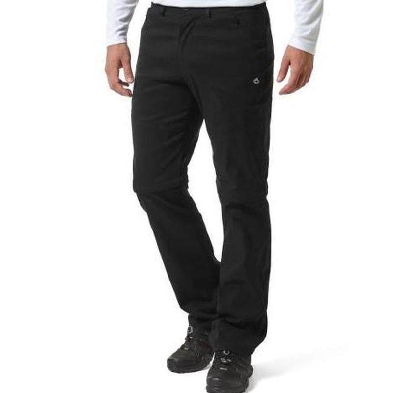 Craghoppers Men's Kiwi Pro Convertible Trousers - Black-Active Trousers-Outback Trading