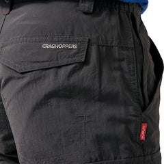 Craghoppers NosiLife Men's Cargo Walking Trousers - Black Pepper-Active Trousers-Outback Trading
