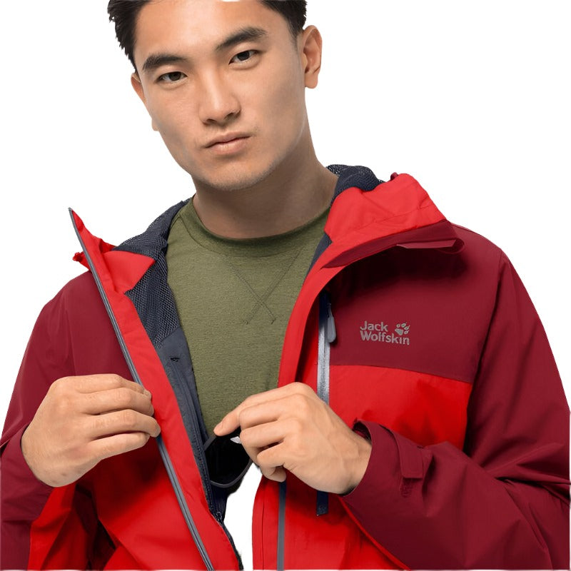 Jack Wolfskin Mens Go Hike Jacket Fiery Red S Fiery Red