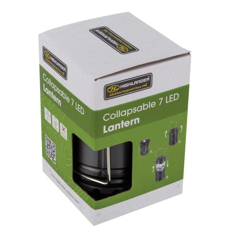 Highlander 7 LED Collapsible Lantern - Grey-Camping Lights & Lanterns-Outback Trading