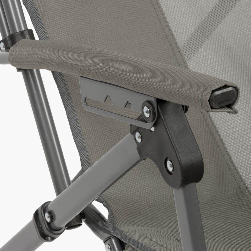 Highlander Balvenie Reclining Camping Chair - Charcoal-Camping Chairs-Outback Trading