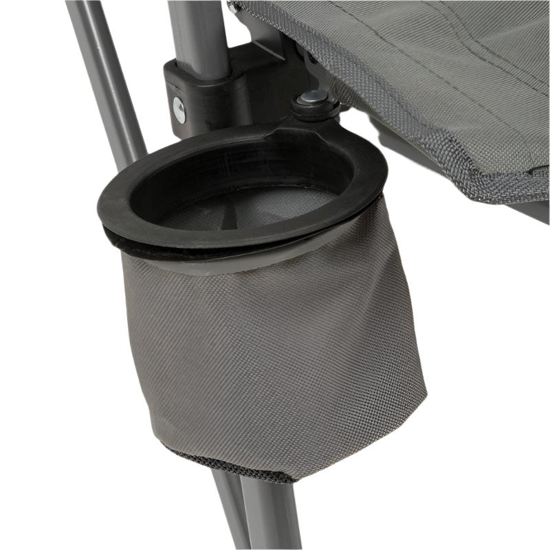 Highlander Balvenie Reclining Camping Chair - Charcoal-Camping Chairs-Outback Trading