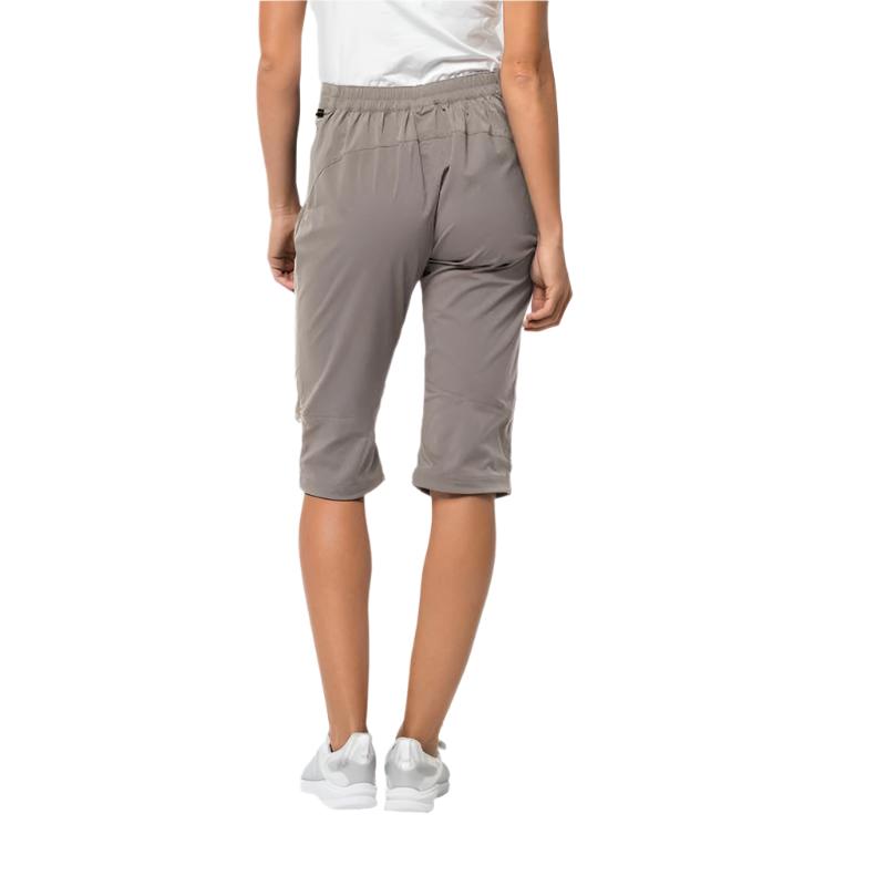 Jack Wolfskin Activate Light Women's 3/4 Length Trousers - Moon Rock-Shorts-Outback Trading