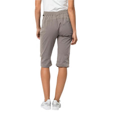Jack Wolfskin Activate Light Women's 3/4 Length Trousers - Moon Rock-Shorts-Outback Trading