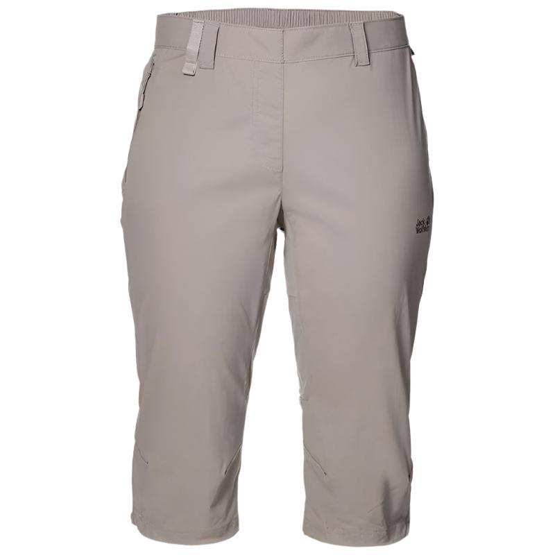 Jack Wolfskin Activate Light Women's 3/4 Length Trousers - Moon Rock-Shorts-Outback Trading