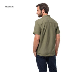 Jack Wolfskin El Dorado Shirt Mens - Khaki Checks-Shirts-Outback Trading