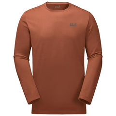 Jack Wolfskin Essential Longsleeve T-Shirt for Men - Copper-Tee Shirts-Outback Trading