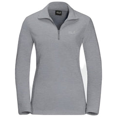Jack Wolfskin Gecko Women's 1/4 Zip Fleece - Slate Grey-Fleeces 1/4 Zip-Outback Trading