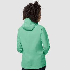 Jack Wolfskin JWP Waterproof Packable Women's Shell Jacket - Pacific Green-Waterproof Jackets for Women-Outback Trading