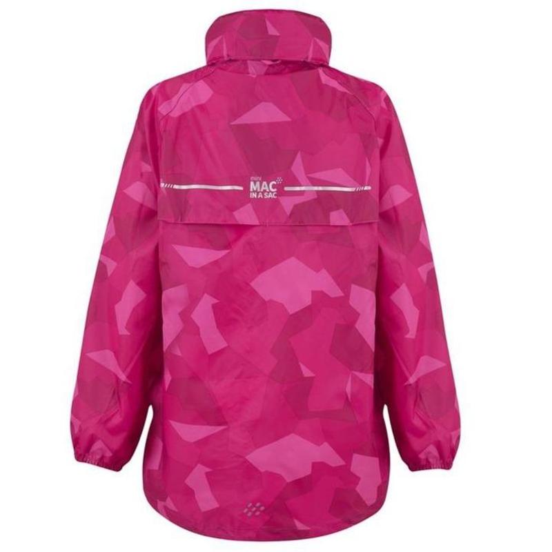 Mini Mac In A Sac Kids Packable Waterproof Jacket - Pink Camo-Packable waterproof-Outback Trading