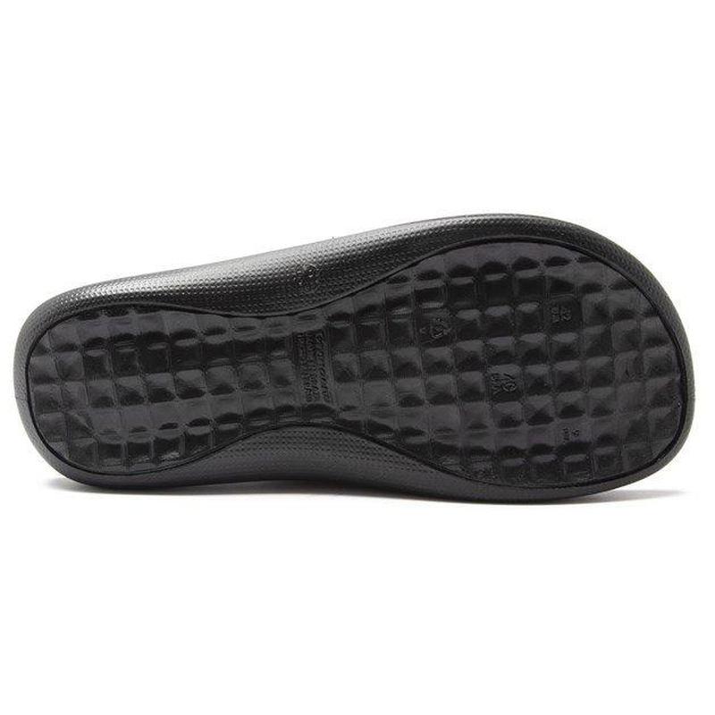 Rider Bay 23 Black Slide Beach Flip Flops for Men-Thongs & Flip Flops-Outback Trading