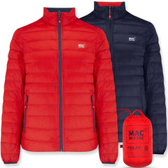 Mac In A Sac Reversible Men's Down Jacket - Red/Navy-Down Jackets-Outback Trading