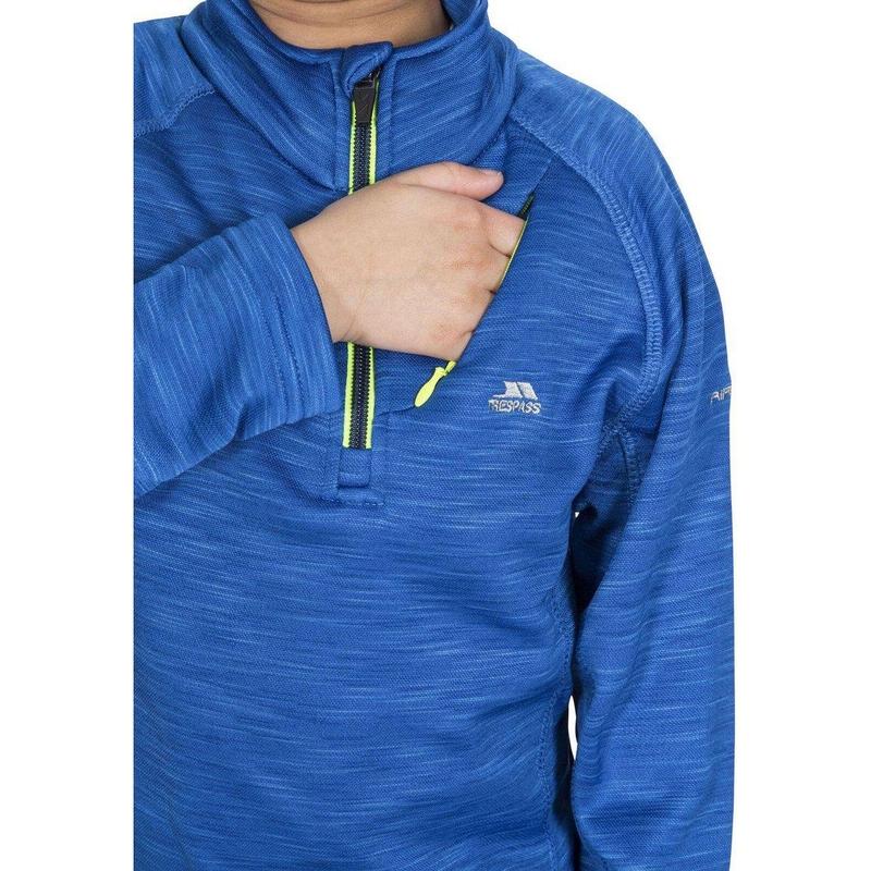 Trespass Children's Edvin Fleece - Blue-Fleeces 1/4 Zip-Outback Trading