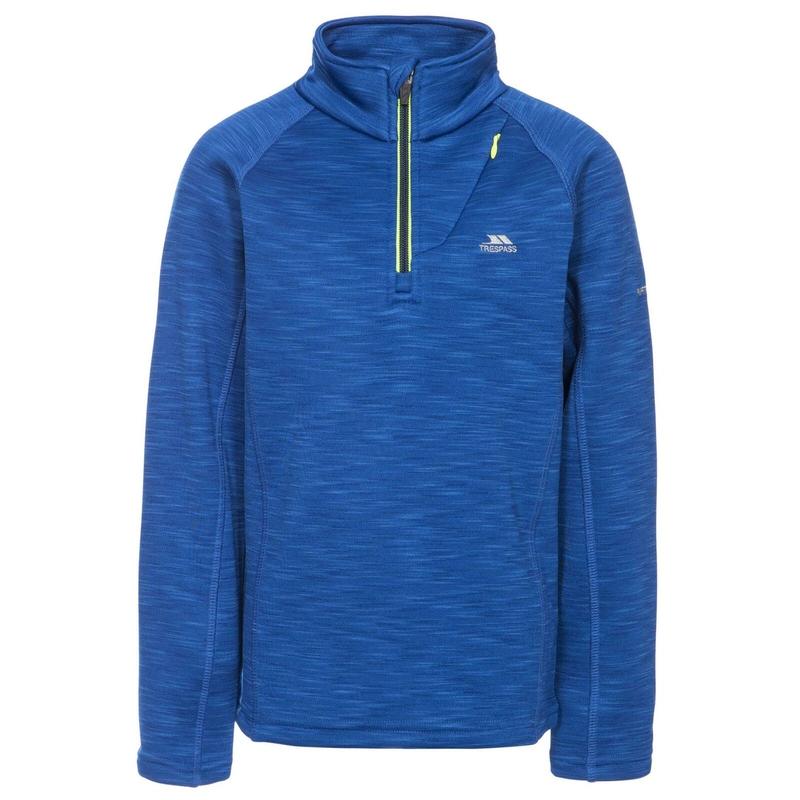 Trespass Children's Edvin Fleece - Blue-Fleeces 1/4 Zip-Outback Trading