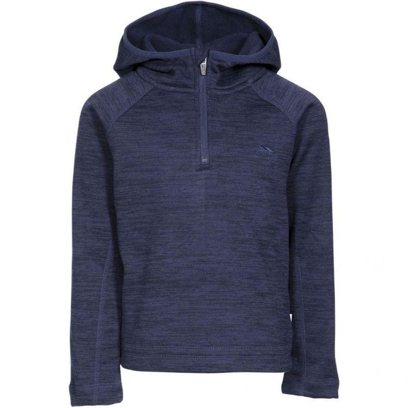 Trespass Children's Gladdner Hooded Fleece - Navy-Fleeces 1/4 Zip-Outback Trading