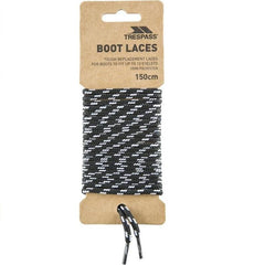 Trespass Round Boot Laces 130cm, 150cm, 200cm - Black-Shoe Laces-Outback Trading