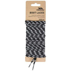 Trespass Round Boot Laces 130cm, 150cm, 200cm - Black-Shoe Laces-Outback Trading