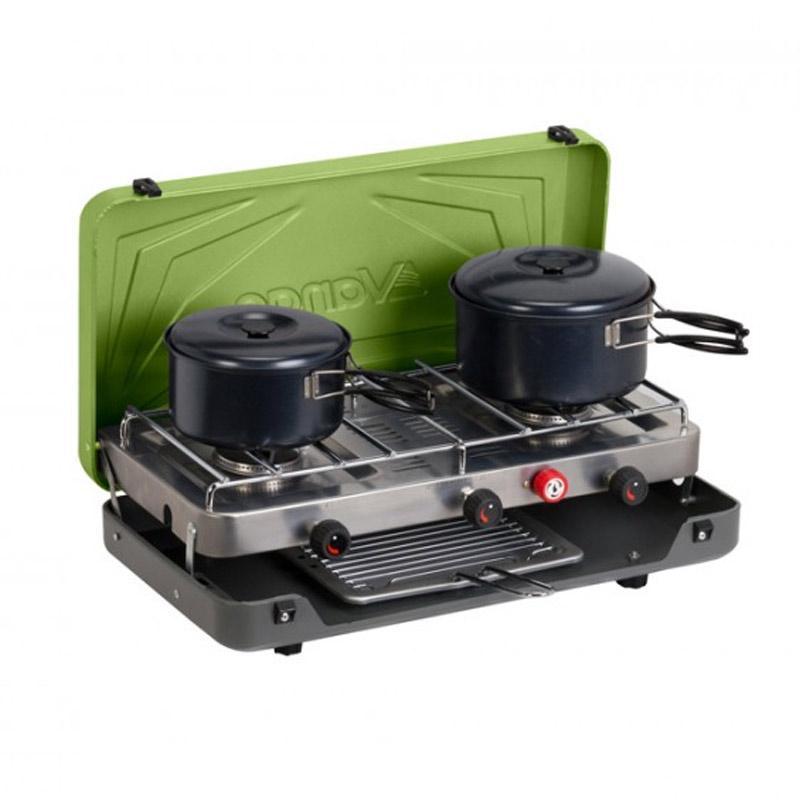 Vango Combi IR Infrared Grill Cooker - Herbal-Camping Cookware & Dinnerware-Outback Trading