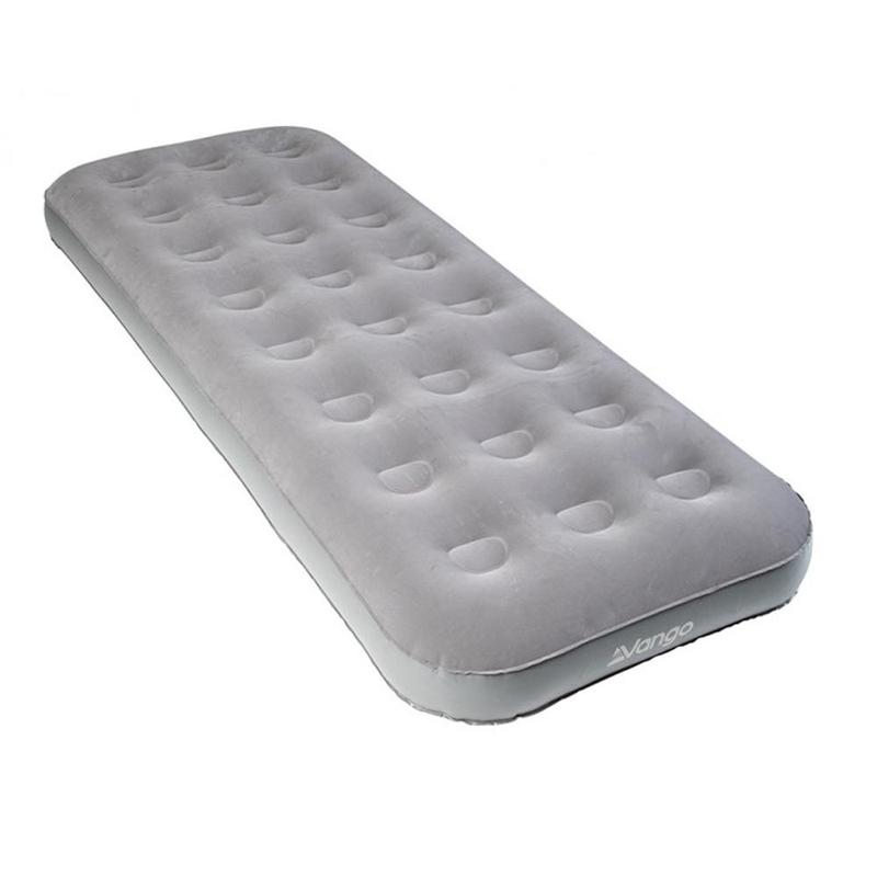 Vango Single Flocked Airbed - Nocturne Grey-Air Mattresses-Outback Trading