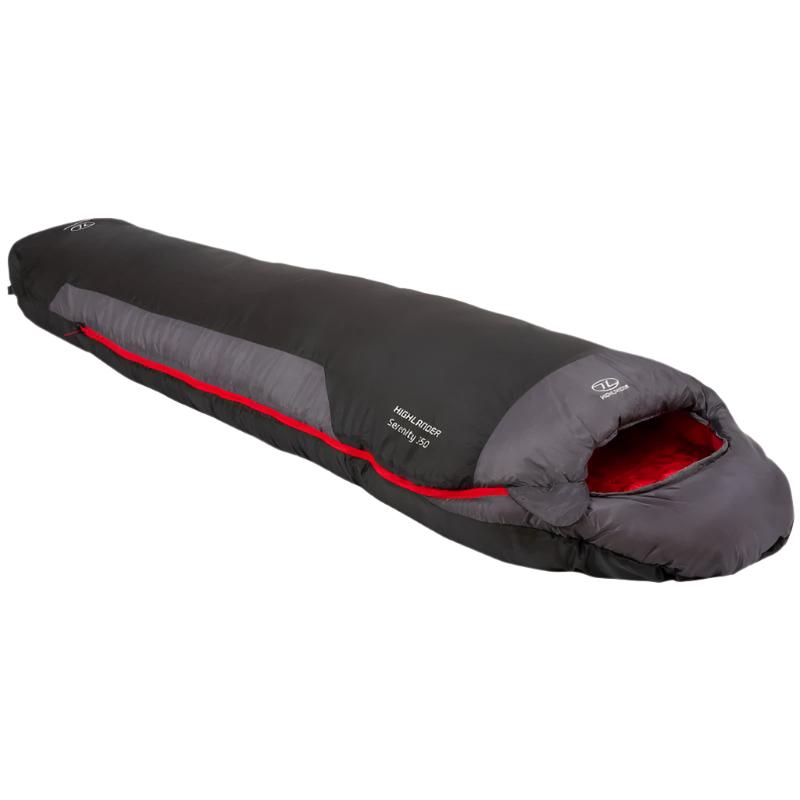 Highlander Serenity 350 Single Sleeping Bag - Charcoal-Sleeping Bags-Outback Trading